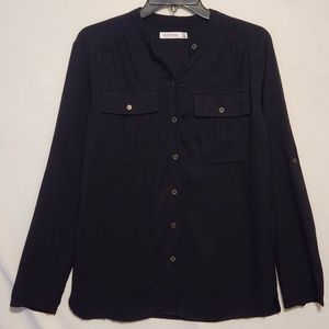 Black Long Sleeve Button Down